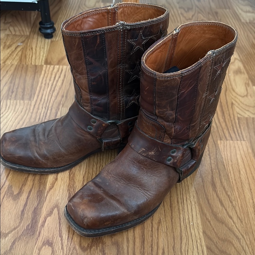 FRYE Harness Americana 150 Year Anniversary Boots – Stars & Stripes USA Edition - Picture 3 of 6